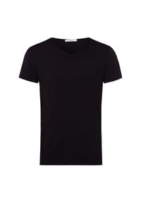 MYJAMA - Pyjamashirt Hajo Klassisch schwarz, weiche Qualität, elastisch, figurumschmeichelnd - schwarz