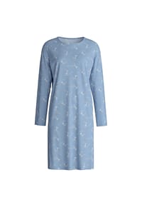 CALIDA - Damen Langarm-Nachthemd, Länge 100 cm Hotel Nights - dusty grey