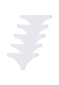 BeeDees® - Damen Hüftstring Stepy Soft String (5-er Pack) tief geschnitten - nude