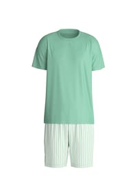 CALIDA - Herren Kurz-Pyjama Relax Imprint - creme de menthe