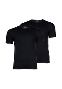 EMPORIO ARMANI - Herren T-Shirt, 2er Pack - PURE COTTON, Rundhals, Regular Fit, Baumwolle - Schwarz