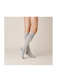 KUNERT - Kniestrümpfe Soft Wool Cotton, Rippbündchen, für Damen - 0070 BLACK