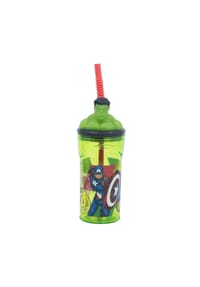 MARVEL - Marvel Hulk Trinkbecher – 3D Kinderbecher & Strohhalm-Tumbler 360?ml - Mehrfarbig 23x7,5x7,5 cm