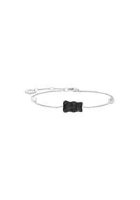 Thomas Sabo THOMAS SABO x HARIBO - Armband mit schwarzem Goldbären, Perle und Stein - schwarz, silberfarben