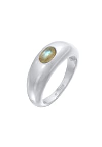 elli. PREMIUM - Ring Labradorit Edelstein Schlicht 925 Silber - Gold