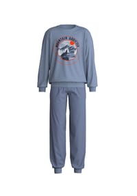 CALIDA - Kinder Bündchen-Pyjama Kids Outdoor - infinity blue