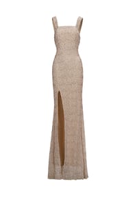MODA MINX - Abendkleid Freya Long Slit Dress mit stilvollem Beinschlitz - pink