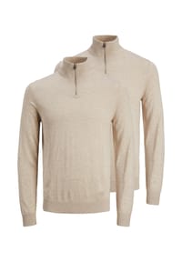 JACK & JONES - Troyer 2er Pack Emil Knit - Dark grey melange