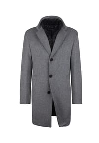 DIGEL - Modern Fit Paletot Deus in Perlgrau - Perlgrau