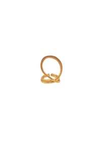 LES REINES - The Linéa – Statement-Verstellbarer Ring, 24K vergoldet - Gold