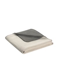 Biederlack® - Wohndecke - Melange Doubleface Zierstich, Baumwollmischung - ANTHRAZITE