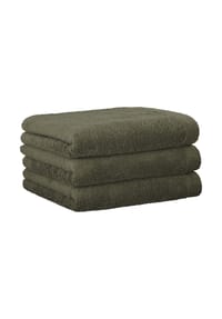 Cawö - Handtuch, 3er Pack - Lifestyle, Walkfrottier, Baumwolle, einfarbig, 50 x 100 cm - Anthrazit