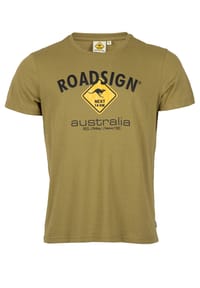 ROADSIGN Australia Herren T-Shirt Melange - Baumwolle Mix, Lässiges Freizeit-Shirt
