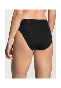 CALIDA - Damen Slip im Doppelpack, high waist Elastic Duopack - black and white
