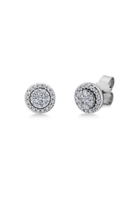 MONCARA - Damen Ohrstecker, 585er Weißgold, 48 Diamanten zus. ca. 0,30 Karat - Weißgold
