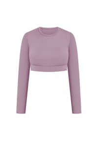 SMILODOX - Crop Longsleeve Tisha - Anthrazit