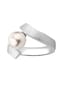 Nenalina Ring Brushed Synthetische Perle 925 Silber Bild 2