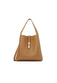 kazar - Hellbraune Handtasche mit eleganter Schließe - Hellbraun
