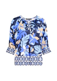 BETTY BARCLAY - Schlupfbluse mit Blumenprint - Dunkelblau/Blau