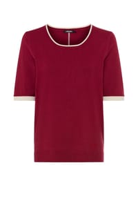 olsen - Pullover mit Rundhalsausschnitt und 1/3-Ärmeln - Ruby Red