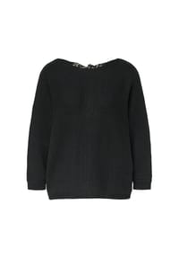 comma, - Pullover, 3/4-Arm, U-Boot-Ausschnitt, für Damen - 9999 GREY/BLACK