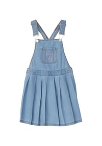 s.Oliver - Latzrock, Used-Look, Stickerei, für Kinder - blau