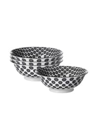 Ritzenhoff & Breker Servierschalen Takeo Circles ø 21 cm 4er Set schwarz-weiß - TAKEO - schwarz-weiß