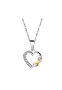 zeeme BASIC - Anhänger mit Kette 925/- Sterling Silber 9 Zirkonia - mehrfarbig