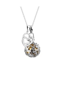 Nenalina - Halskette Engelsflüsterer Herz Zirkonia Talisman 925 Silber - Silber