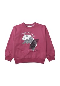 JETTE - Sweatshirt, Elastikbündchen, für Kinder - PINK BLOOM