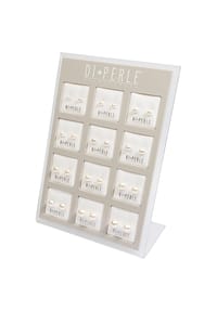 DI PERLE® DI PERLE Schmuckkollektion - Süßwasser Zuchtperlen Ohrringe Ohrstecker aus 925er Silber platiniert - weiß