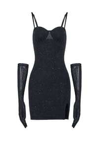 MODA MINX - Abendkleid Maya Short Dress im kurzen Schnitt - black