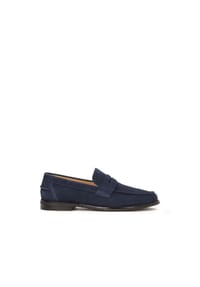 kazar - Marineblaue Wildleder-Slipper für Männer - Dunkelblau