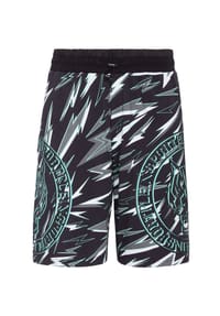 PLEIN SPORT - Shorts TIGER - Black/Mintgreen