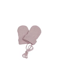 maximo® - BABY-Fausthandschuhe ohne Daumen, Fleecefutter, Basicfarben - hellbraunmeliert