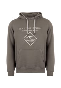 ROADSIGN® australia - Herren Hoodie Style Sweater mit Logo Frontprint - braun