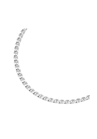 SMART JEWEL® - Kette Stegpanzerkette diamantiert, massiv, Silber 925 - silber