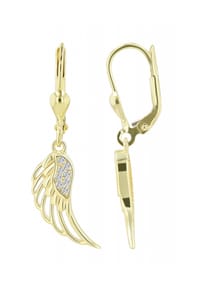 Adelia's - Adelia's Damen Ohrhänger aus poliertem 925 Sterling Silber und Zirkonia - Strass - silber