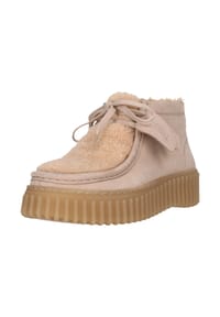 CLARKS® - Schnürstiefelette Torhill Moss mit gerippter Laufsohle - 1244 Sand Leather