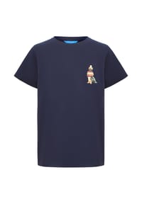 cat e lolette - Blaues T-Shirt Weihnachtskatze - blau
