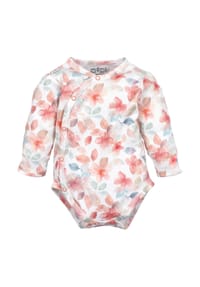 NINI® - Body Langarm Floral - grün weiß apricot