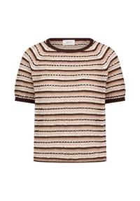 CARTOON - Strickpullover mit Rundhalsausschnitt - Brown/Cream