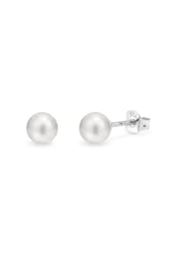 TOM TAILOR - Ohrstecker für Damen, Silber 925, Muschelkernperle - Silber