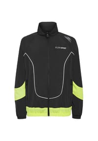 PLEIN SPORT - Sweatjacke SCRATCH - black/yellowfluo