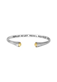 HAZE & GLORY - Armband Armreif - Refuse 925 Silber Bi-Color - Silber