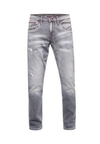 RUSTY NEAL® - Jeanshose ODAR Mit farblich abgesetzten Ziernähten - Black Used