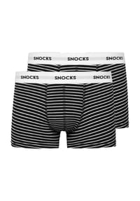 SNOCKS - Pants, 2er-Pack, Streifen-Design, für Herren - 12 BLACK