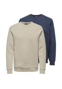 ONLY & SONS - Sweatshirt 2er Pack Ceres - Beige