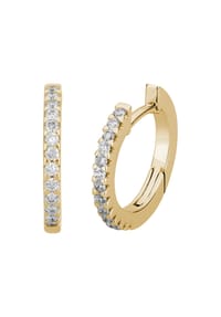 LYOMI - Klappcreolen 585/- Gold 26 Diamant Lab Grown 0,24ct. - gelb