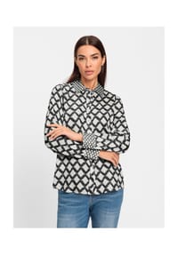heine - Druck-Bluse - grau-champagner-bedruckt